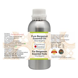 Greenwood Essential Pure Bergamot Essential Oil (Citrus bergamia) Steam Distilled 300ml (10 oz)