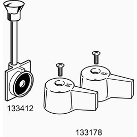PROPLUS GIDDS-133412 Gate Knob And Washer For Bathcock With Diverter, Chrome - 133412