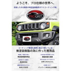 PROGRIT BP-201 Unpainted Resin Coating, Black Resin Revitalizer, Commercial Use, Heavy Duty, Protection, Glazing, Black Resin, Large Capacity 0.7 fl oz (20 ml)