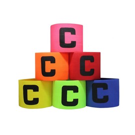 Wendy Mall 6 Pcs Outdoor Football Soccer Adjustable Captain Armbands Flexible Sports Player Bands for Kids and Youth