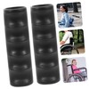 2Pcs Black Pvc Trolley Handle Grips - Comfortable Non-Slip Wheelchair