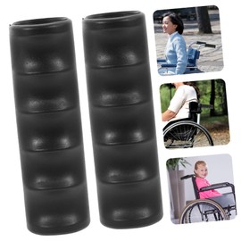 2Pcs Black Pvc Trolley Handle Grips - Comfortable Non-Slip Wheelchair & Shopping Cart Covers, Easy to Install, 11.5 X 4 X 3.5 Cm