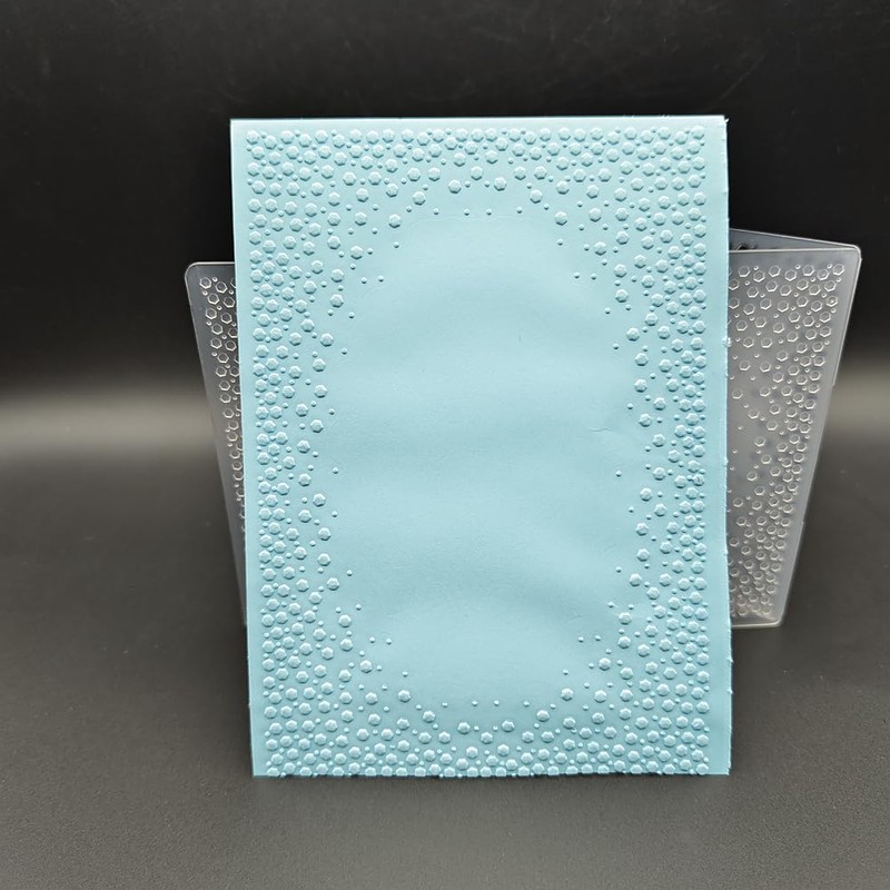 Plastic Embossing Folder A6 Size Hexagonal Points Frame Paper Crafts