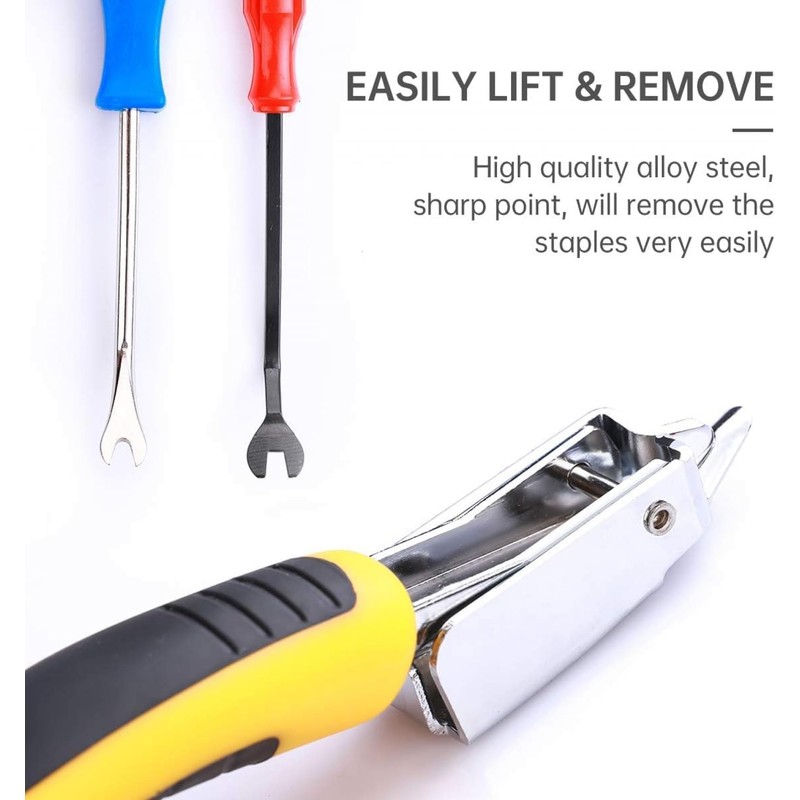 Upholstery Staple Remover and Tack Lifter Tool Set, 3 Pcs