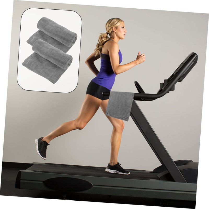 KOMBIUDA 2pcs Microfiber Gym Towels Absorbent Quick Dry Comfortable Workout