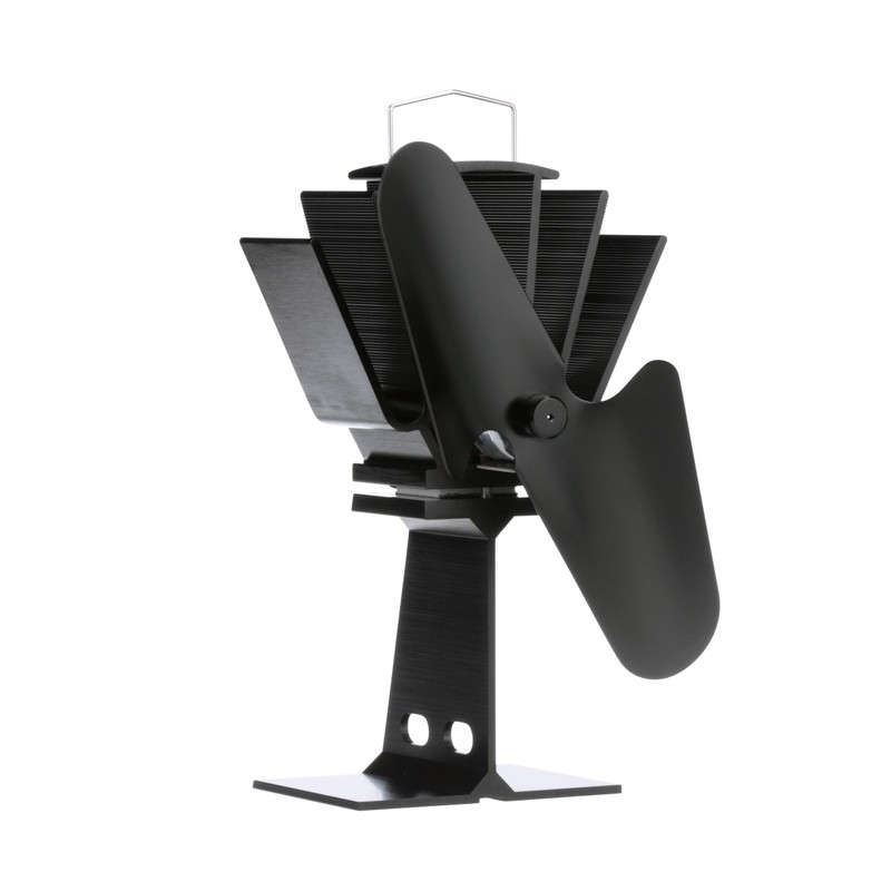 Alcona Heat Powered Wood Stove Fan, 100CFM, 7.9" Blade, Black