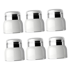 Outanaya 6Pcs Pump Jars Durable Acrylic Cosmetic Dispenser for Travel Home Use Lightweight Cream Containers for Moisturizing Skincare