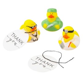 Fun Express You’ve Been Ducked Doctor Appreciation Rubber Duck & Card Kit for 24