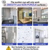 AYRNBOU 2-Pack Silver Suction Cup Hooks: Ideal for Shower, Bathroom