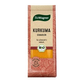 BioWagner - Organic Turmeric Ground | Intense Yellow Colour for Curries and Asian Dishes | Natural Organic Ingredients | Recyclable Packaging | 40 g