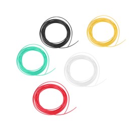 FELTECHELECTR 1.75mm Filament Refills for 3D Printing Pen 5 Pack Tough Filament High Temp Resistance for Abs 5m Printers