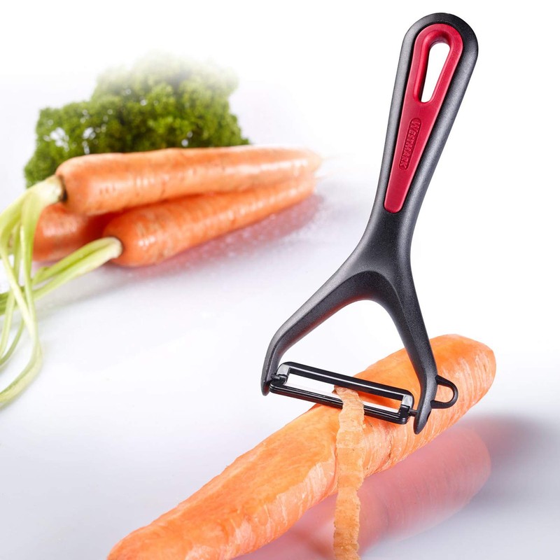 Westmark Gallant Peeler, Plastic/Stainless Steel, Black/Red/Silver