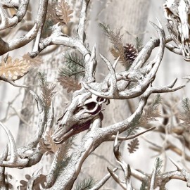 Wrapped in Skins 4x4 OFF ROAD Truck Side Deer Skull Decals BUCK SKULL SNOW CAMO 10" A-007W-BU