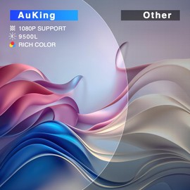 AuKing Projector, 2025 Upgraded Mini Projector, Full HD 1080P Home Theater Video Projector, Compatible with HDMI/USB/AV/Smartphone/TV Box/Laptop