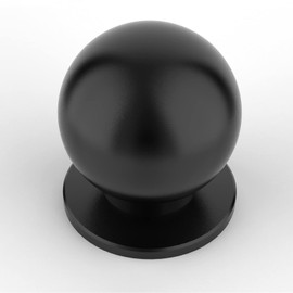Amerdeco UK0041 Pack of 10 Furniture Knobs Cabinet Knobs Black Drawer Knobs for Cupboard Door Knob Spherical Cabinet Knobs
