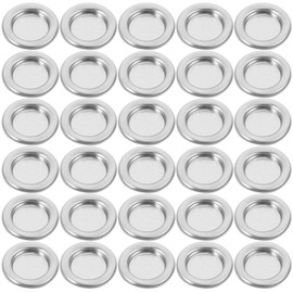 MUCKLILY 50Pcs Metal Incense Cone Holders - Small Aluminum Alloy Incense Tray for Home Decor, Silver, Multi-Functional Incense Burner Accessories, Portable