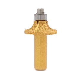 Senrise Electroplated Diamond Stone Marble Grinding Edge Router Bit with 1/2 Inch Shank for Woodworking, Milling Cutter for Marble Granite (1 Piece), Gold