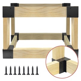 Rasugarlary Workbench Corner Brackets, 8 Pcs Steel Workbench Kit for Custom Workbench Shelving Work Table, 3-Way Right Angle Corner Bracket for 2x4 "(Actual 1.5"x3.5") Wood - Black