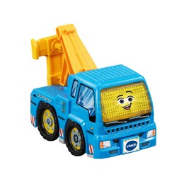 VTech Toot-Toot Drivers Tow Truck, Toy Car for 1 Year Old, Pretend Play Vehicle with Lights & Sounds, Interactive Toddlers Toy 12 Months, 2, 3, 4 +, English Version,Blue,Small