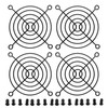 80mm Black Fan Grill (4 Pack)
