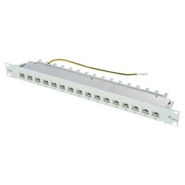 Telegärtner MPP16-HS K Cat. 6A - Patch Panel - RJ-45 X 16 - Hellgrau, RAL 7035 - 1U