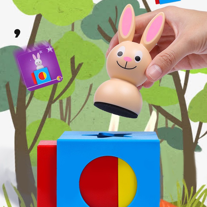 Kids Bunny Puzzle Building Toys Improve Imagination Bright Color Funny
