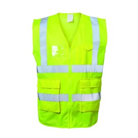 Albin High Visibility Vest Size L Yellow EN ISO 20471 Class EN ISO 13688 FELDTMANN
