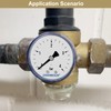 UHARBOUR Pressure Gauge Water 0-4 Bar, Pressure Gauge 1/4 Inch,