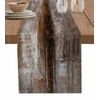 Dark Brown Table Runner - 72 Inch Long, Oil Modern