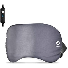 GRAPHENE TIMES Silk Eye Mask, Heated Eye Mask with Far-Infrared Physical Therapy by Electricity,3 Temperature Control Warm Therapeutic for Blepharitis, Eye Strain and Dry Eye