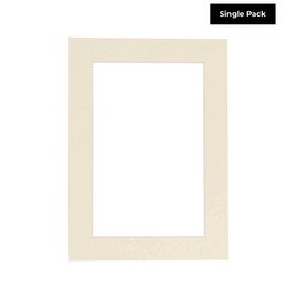 5x7 Mat for 8.5x11 Frame - Precut Mat Board Acid-Free Textured Cream 5x7 Photo Matte For a 8.5x11 Picture Frame, Premium Matboard for Family Photos, Show Kits, Art, Picture Framing, Pack of 1 Mat