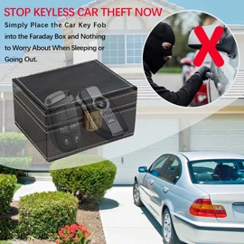 ZCOINS Small Size Faraday Box for Car Key Signal Blocker, Keyless Entry RFID Blocking Key Fob Protector Shielding Box