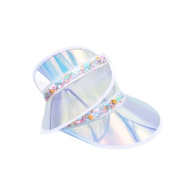 Packed Party Flower Shop Sun Visor Hats Women Clear Colorful Outdoor Sports Beach Golf Cap for Bachelorette Set of 2