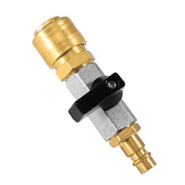 Compressed Air Stop Valve, Compressed Air Quick Release Coupling 3/8 Inch, with Ball Valve 3/8 Inch and Connector NW 7.2, Ball Valve, Shut-off Valve, Dosing Valve for Compressed Air, Workshop