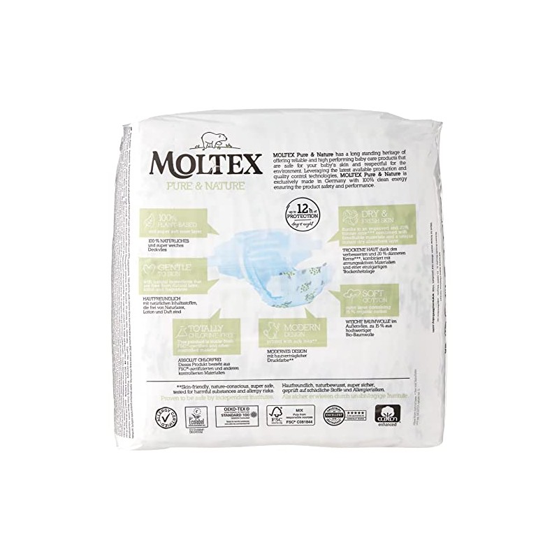 Ontex Moltex Pure & Nature Maxi, Size 4, Pack of