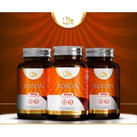 L1fe Nutrition LN Boron Supplements | 180 High Strength Vegan Boron Tablets - 10mg Supplement per Capsule | Non-GMO, Gluten, Dairy & Allergen Free | Manufactured in The UK