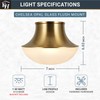 Kenroy Home Chelsea Opal Glass Flush Mount with Gold Metal