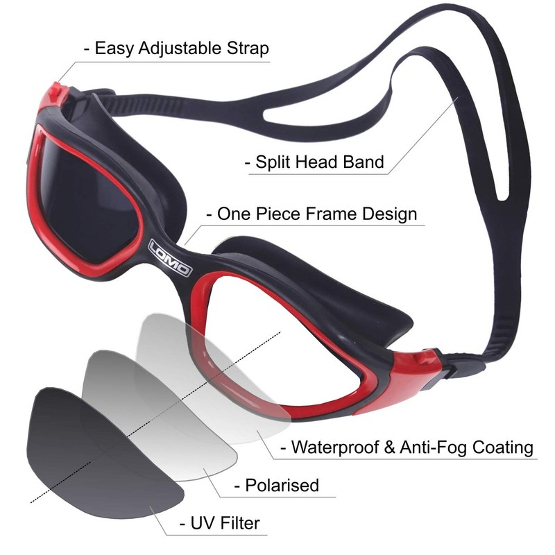 Lomo Vigour Polarised Triathlon Open Water Swimming Goggles