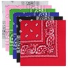 MOWPOG 6 Pack Pure Cotton Bandana, Multi-Purpose Square Handkerchief, Face