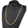 Rockyu Men's Kihei Chain Necklace, Silver, 18K Plated, Thick, Stainless