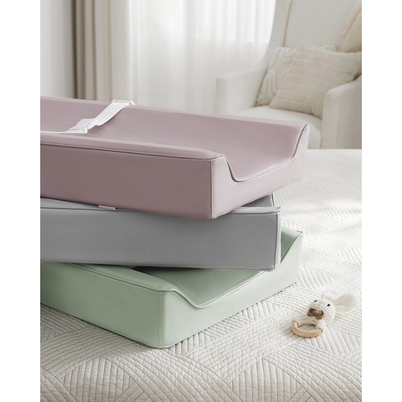 Blissful Diary Vegan Leather Baby Changing Pad with Waterproof &