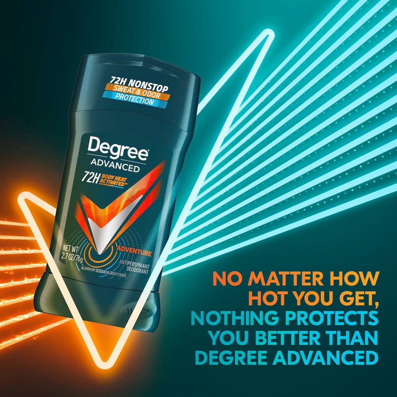Degree Men Antiperspirant Deodorant Adventure 72-Hour Sweat and Odor Protection