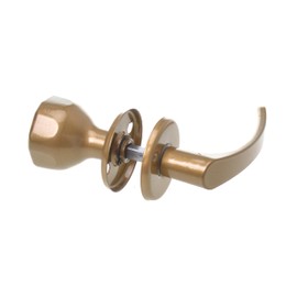 Aqbau® Door Handle with Door Knob Rotatable | Button Push | Door Knob | Complete Set Including Bolts and Screws (Gold)