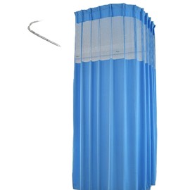TTZ Hospital Curtain with Flat Hooks for Hospital Medical Clinic SPA Lab Cubicle Curtain Divider Privacy Screen (Color : Dark Blue, Size : 1(7ft Wide x8ft Tall))