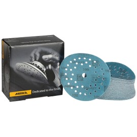 Mirka Galaxy Multifit Sandpaper 5 inch (125mm) - Grit 100, 50 Discs/Pack - Premium Abrasive for Epoxy Resin, Wood, Metal - Non-Clogging, Self-Sharpening Technology - Ideal for Power Sanders