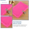 Kisangel Adorable Plush Notebook with Lock Cute Diary for Girls