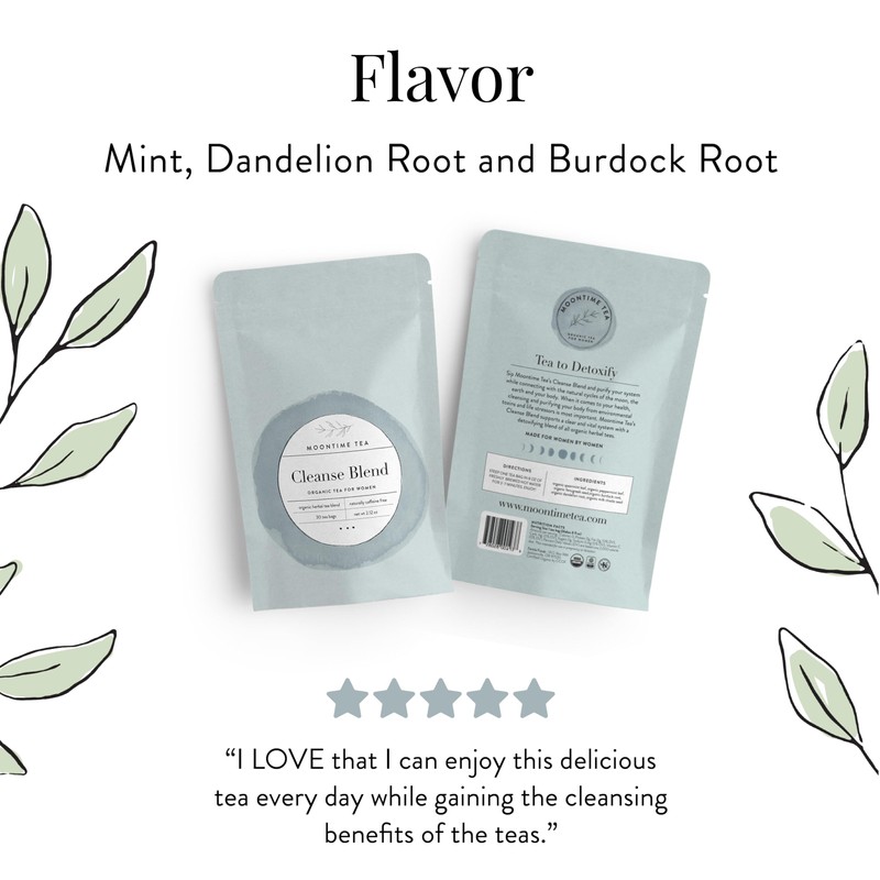 Organic Cleanse and Detox Tea for Women, 30 Tea bags