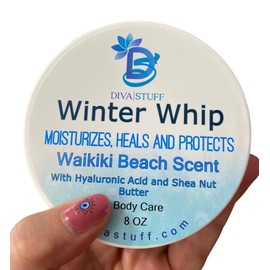 Diva Stuff Waikiki Coconut Beach Scent Winter Whip Body Cream, Protects, Heals and Moisturizes Winter Dry Skin, Great For Outdoor Sports