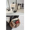 Ulisty Women's Small Faux Fur Rabbit Fur Backpack Furry Drawstring