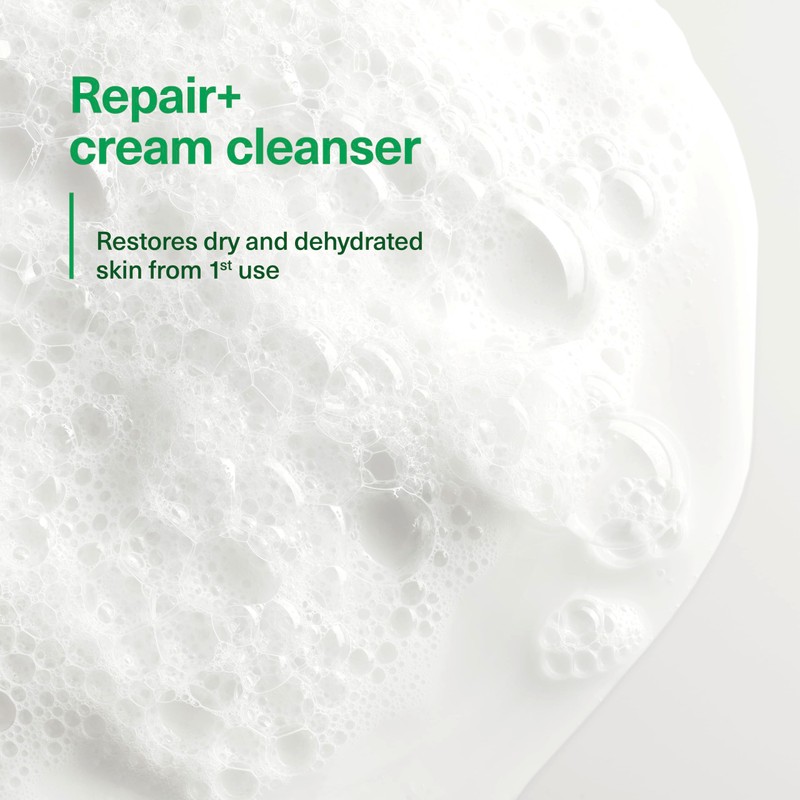 Simple Repair+ Facial Cleanser pro-ceramides + hyaluronic acid restores dry